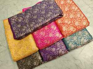 100% soie Jacquard brocart tissu haute densité élégant soie comme matériau Paisley motifs floraux pour la tapisserie d'ameublement de vêtements de mode - Product Image 4