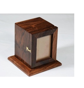 Wooden <b>Urn</b> Photo Box for Human or <b>Pet</b> Ashes on a Shelf Handmade Box <b>Urn</b> for Human Ashes - Product Image 4