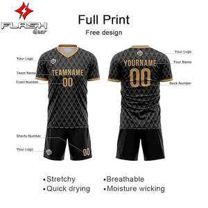 Maillot de football à séchage rapide personnalisé de haute qualité uniformes de football respirants légers conception à manches courtes pour les joueurs de club - Product Image 4