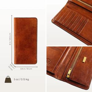 Cartera plegable con bloqueo de RFID multifuncional personalizable, accesorio personalizado con capacidad para múltiples tarjetas de cuero genuino a la moda - Product Image 4