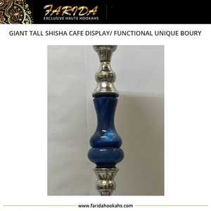 Shisha alta de estilo egipcio, logotipo personalizado de lujo, gran oferta, Cachimba de acero inoxidable de cristal gigante, laca única, exhibición de café de hierro hecha - Product Image 3