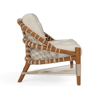 Fauteuil lounge ultime pour salon |   Design discret avec dossier moelleux et base tissée respirante