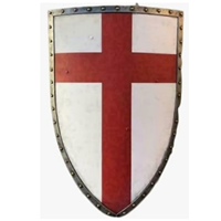 Bouclier de combat médiéval en forme de croix de chevalier, artisanal, pour guerrier, armure médiévale faite à la main