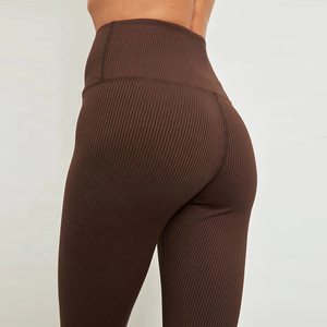 กางเกงโยคะเอวสูงสำหรับผู้หญิงกางเกงเลกกิ้งผ้าคอตตอนรัดรูปแนบเนื้อคอวีลึกสำหรับใส่เล่นฟิตเนส - Product Image 5