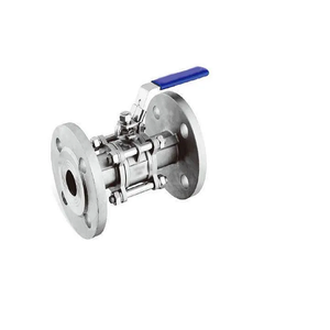 Robinet à bille en acier inoxydable 3 pièces à commande par levier, étanchéité PTFE, manuel, extrémités à bride, 1 1/2 30Barg, haute qualité, OEM C-Way - Product Image 4