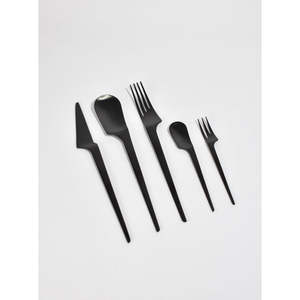 Sleek American Style Stainless Steel <b>Flatware</b> 5 Pcs Eco-Friendly Elegant Design Silver - Product Image 5