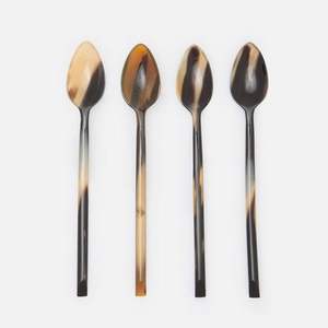 Cubiertos hechos a mano de la mejor calidad Cuerno de búfalo Cucharas de mango largo Cuerno Ensalada Cucharas para servir Vajilla por S A And Sons Exports - Product Image 1