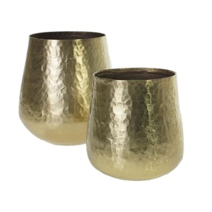 Modern Antique Gold Plated Finishing Metal Flower Vases Handmade Decorative Aluminium Flower Vase Party Decoration - Product Image 4
