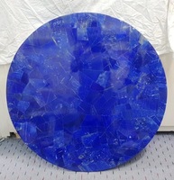Plateau de table rond en lapis-lazuli, plateau de table à manger en lapis-lazuli