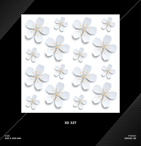 Carreau de porcelaine émaillée 3D moderne de qualité supérieure 600X600mm Surface brillante polie antidérapante pour la conception de salle de bureau à domicile de l'aéroport de Villa - Product Image 3