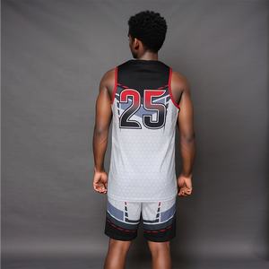 Nouveau style de maillot de basket-ball personnalisé, impression par sublimation, respirant, antibactérien, grande taille, absorbant la transpiration, sans manches, pour équipe - Product Image 3