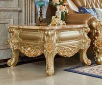 969 #   Ensemble de canapés en bois massif de luxe classique français confortable en cuir véritable pour les hôtels européens, les villas, les salons