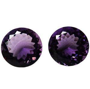 Améthyste de couleur violette naturelle faite à la main, forme ronde brillante, coupe à facettes, pierres précieuses en vrac pour la fabrication de bijoux du fabricant - Product Image 3