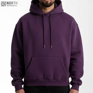 Conjunto de sudaderas con capucha y logotipo personalizado 100% algodón para hombre, ropa de correr de lana, Sudadera con capucha de gran tamaño en blanco, Jersey Unisex, sudaderas con capucha para hombre - Product Image 4