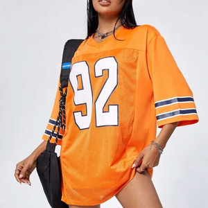 OEM ODM Men's American Football Jersey Oversize Boxy T-shirt with Short Sleeve Street Fashion Custom Sublimation Breathable Wear - Product Image 1