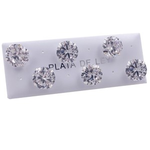 Orecchini Trendy rotondi da 10mm in argento con zirconi placcati in oro 3 paia per borchie in oro rosa con perle diamantate - Product Image 1