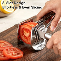 Professionele aluminiumlegering tomaten snijder, zware kwaliteit citroensnijder, fruit- en groentesnijder voor de keuken