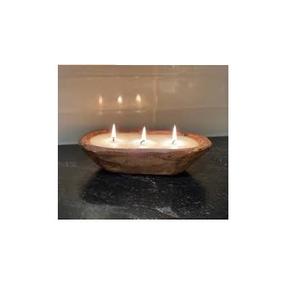 Bols à bougies en pâte en bois pour la décoration de la maison et les fêtes de table taille personnalisée prix de gros - Product Image 1