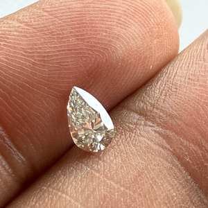 Anillo de compromiso suelto de calidad de Excelencia de diamante cultivado en laboratorio de corte de pera de 0,5 quilates certificado IGI para mujer - Product Image 1