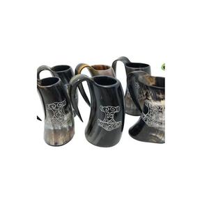 Mug à boire en corne de buffle de conception viking, fait à la main, unique, pour les festivals, les mariages, les fêtes, le vin et la bière, utilisation pour les anniversaires - Product Image 2