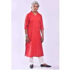 Kurta décontracté rouge cramoisi pour femmes, bonne qualité, coupe facile |   Kurti confortable en gros pour les détaillants, les distributeurs, approvisionnement en vrac - Product Image 1
