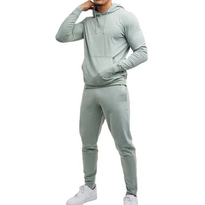 Survêtement d'hiver décontracté pour femme en molleton de coton uni, 2 pièces, à capuche, respirant, professionnel - Product Image 3