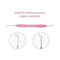 Kit de 7 instruments dentaires manuels légers à poignée en silicone moletée pour composites LM, en acier inoxydable, certifié CE