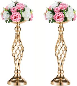 แจกันดอกไม้พื้นอลูมิเนียมโลหะที่ทันสมัยและมีสไตล์ปรับแต่งได้สําหรับตกแต่งบ้านและงานแต่งงาน - Product Image 4