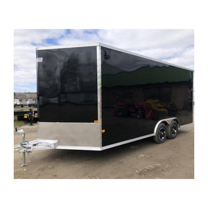 Heavy-duty single axle box <b>trailer</b> for secure <b>cargo</b> transportation with durable galvanized steel construction and lockable doors - Product Image 4