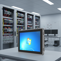 PC Industrial DIN Integrado Intel de 13.ª Generación I9/I5/I7 con VGA para Salida Dual, 8 GB de RAM, SSD de 128 GB, 6 Puertos COM RS232, Windows 10/11