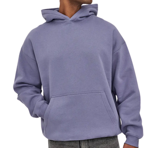 Sudadera con capucha de color púrpura lavanda para hombre, sudadera lisa, algodón suave de lana de jersey con capucha, ropa de calle, ropa de invierno informal a la moda - Product Image 3