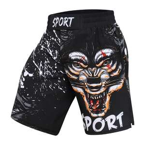 Nouveauté Short de combat MMA pour hommes Matériau personnalisé Short de fitness imprimé par sublimation Taille 6XL à motif Prix de gros - Product Image 5