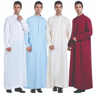Hot Selling Jubba Muslim, Men Clothing Thobe Caftan Short Sleeves Saudi Arab Daffah Dubai Thobe For Men Manufactured by AJWA