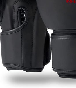 Gants de boxe en cuir de conception supérieure noire, gants de kickboxing de haute qualité, gants MMA et gants de boxe d'entraînement - Product Image 6