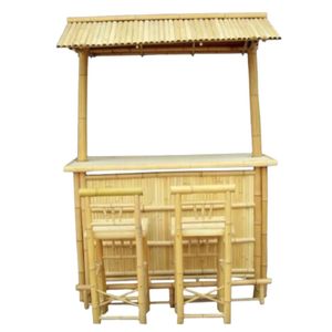 Gazebo moderno de bambú para uso en exteriores o en hoteles, elegante conjunto de muebles de bar para bares o espacios al aire libre - Product Image 2