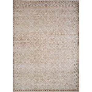 พรมขนสัตว์ถักมือ Erbe สีเบจและสีน้ำตาล ลายเหรียญตรา ขนาดใหญ่ สำหรับห้องนั่งเล่น ใช้ในบ้าน-GS-08(Cs-02) - Product Image 1