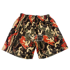 Pantalones cortos de playa personalizados ODM para hombre, poliéster 100%, estilo informal, Color sólido, cintura con cordón, bolsillos con logotipo bordado por sublimación - Product Image 1