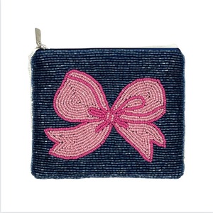 Sac à main en forme de nœud papillon en perles fait à la main, broderie de fleurs, fermeture éclair, sac à main de soirée, mariage, mode, taille personnalisée, vente en gros, cadeau de luxe - Product Image 1