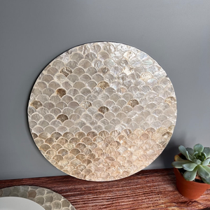 Handcrafted Mother of Pearl Inlay Dining Chargers for Formal Table <b>Settings</b> Eco-Friendly Wood Charger Plates Dinnerware <b>Dishes</b> - Product Image 6