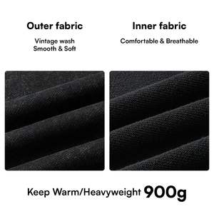 Sudaderas con Capucha de Alta Calidad con Logotipo Serigrafiado para Hombre, Sudaderas Gruesas Personalizadas 100% Algodón, Estilo Vintage Lavado Ácido Desgastado - Product Image 4