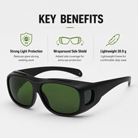Lunettes de sécurité laser, lunettes de protection pour le marquage, la gravure, la découpe, la soudure, l'atelier et la protection des yeux industrielle