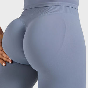 Service OEM, meilleur prix du fabricant, leggings pour femmes personnalisés, logo sur la taille, vêtements de yoga professionnels, pantalon uni antibactérien - Product Image 5