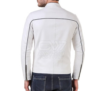 Chaqueta de cuero para hombre al por mayor Chaqueta de cuero para hombre de la mejor calidad Chaqueta de invierno de cuero genuino para hombre - Product Image 6