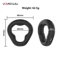 Wiederaufladbarer Silikon Wasserdichter Magnetisch Aufladbarer Gerippter App-gesteuerter Verzögerungs-Vibrationsring mit Fernbedienung und Ergonomischem Design