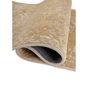 Alfombra Kavi Ivory de Lana y Seda de Bambú Anudada a Mano, Diseño Teoría del Caos, Rectangular Abstracto para Sala de Estar, Pasillo, Esk-632(Fr) - Product Image 2