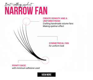 Charmlash ผลิตภัณฑ์ขนตาแบบพัดสำเร็จรูปก้านแหลมสั้นสวมใส่สบายช่วยประหยัดเวลา OEM ODM - Product Image 4