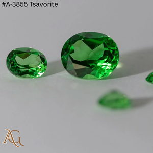 Nano Lab Grown Rough # Gemme synthétique de tsavorite verte 3855, résistante à la chaleur, de qualité facettée, pour la lapidaire - Product Image 3