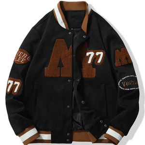 Precio al por mayor Versity chaqueta por encargo en Pakistán fabricación hecha con logotipo de talla grande chaqueta Letterman barata para los hombres - Product Image 1