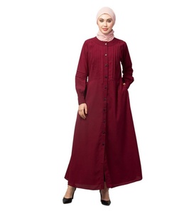 Vente en Gros de Vêtements Islamiques Abaya pour Dames, Robe Abaya Islamique Dames à Boutons, Vente à Chaud - Product Image 6