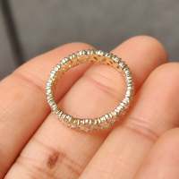 Bague de mariage éternelle entièrement sertie de diamants de laboratoire taille marquise, baguette et ronds pour elle
